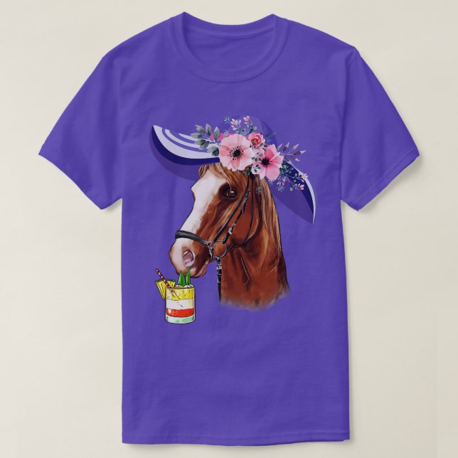 Camiseta Funny Horse Carreras Kentucky Fiesta (Diseño del anverso)