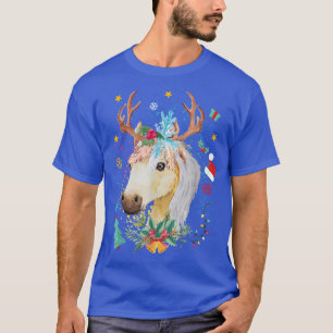 Camiseta Funny Horse Lover Baby cute Reindeer Horse Christm