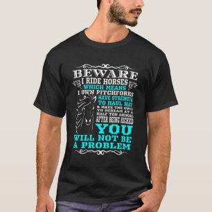 Camiseta Funny Horse Shirt Horse Lover Cuidado Con Los Caba