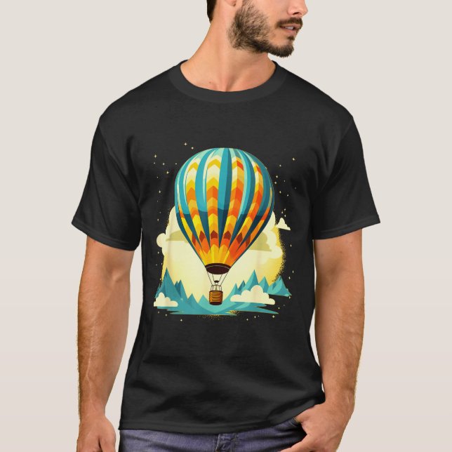 Camiseta Funny Hot Air Balloon For New Adventures Lovers  (Anverso)
