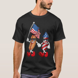 Camiseta Funny Hot Dog Firecracker 4 de julio Merica Estado