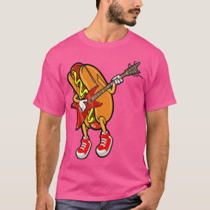Camiseta Funny Hot Dog Guitar Player