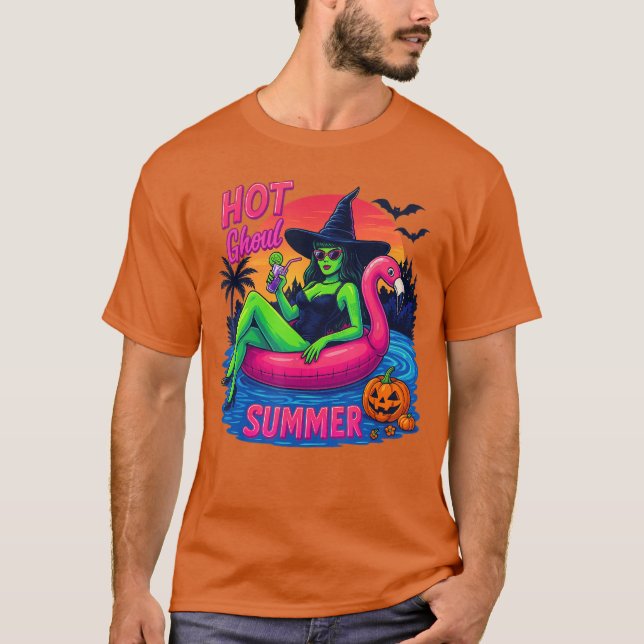 Camiseta Funny HOT GHOUL SUMMER Summerween Vibes Skeleton I (Anverso)