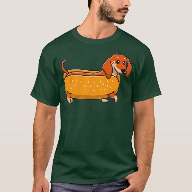Camiseta Funny Hotdog Dachshund Cute Wiener Dog Lover (Anverso)