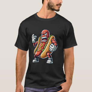 Camiseta Funny Hotdog Sandwich Angry Happy Halloween Hombre