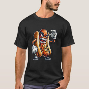 Camiseta Funny Hotdog Sandwich Angry Happy Halloween Hombre