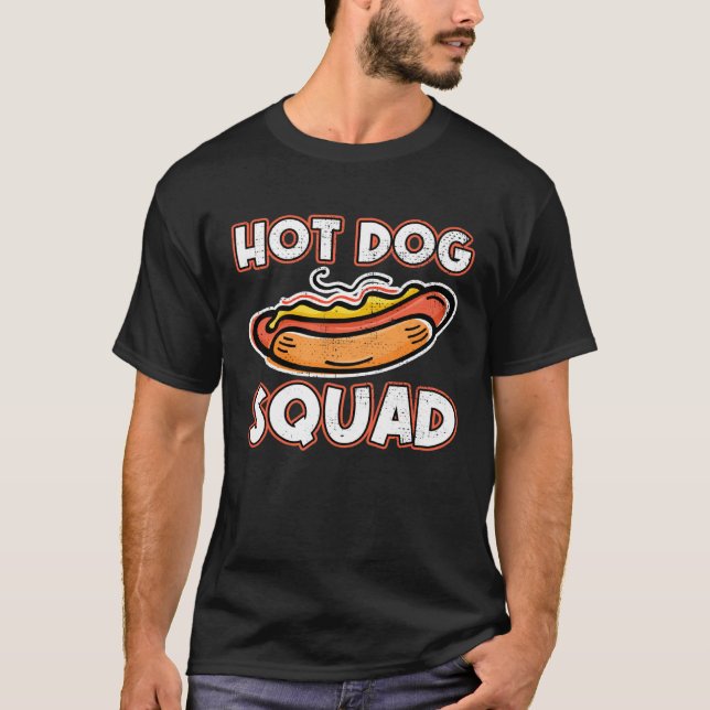Camiseta Funny Hotdog Squad Hotdog Friends Hotdog Sandwich (Anverso)