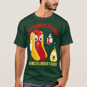 Camiseta Funny Hotdog Team Ketchup Cancel Mustard Hotdogs
