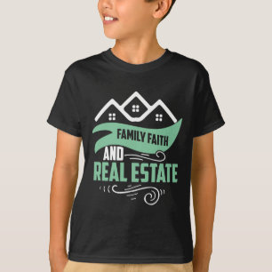 Camiseta Funny House Broker  Family Faith Real Estate Agent