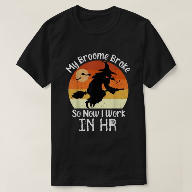 Camiseta Funny HR Witch Human Resources Halloween Costume  (Diseño del anverso)