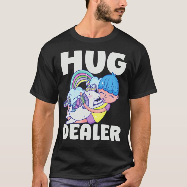Camiseta Funny Hug Dealer de Unicorn (Anverso)