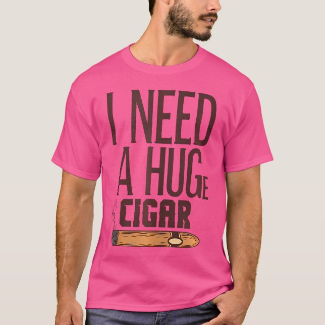 Camiseta Funny Huge Cigar Lover Women And Men Cigar Smoker (Anverso)