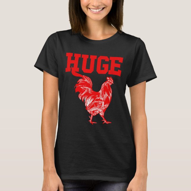 Camiseta Funny Huge Mens Rooster Graphic  (Anverso)