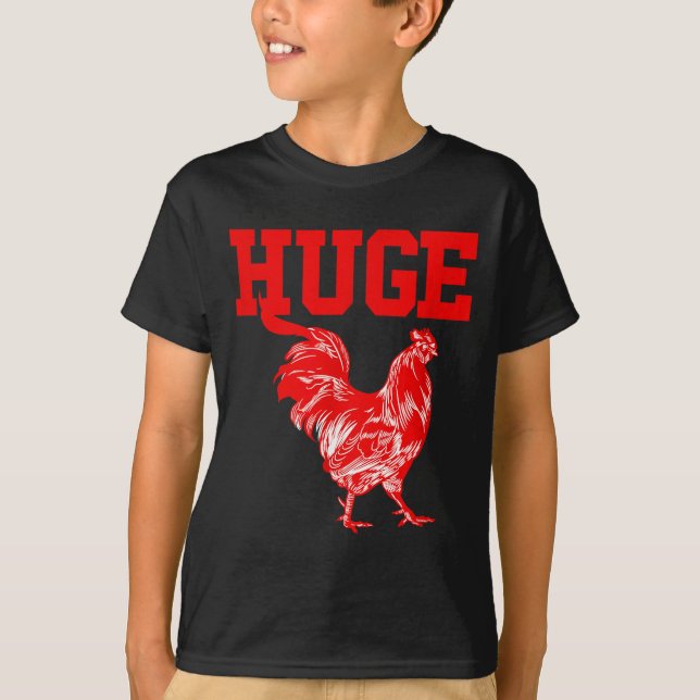 Camiseta Funny Huge Mens Rooster Graphic  (Anverso)