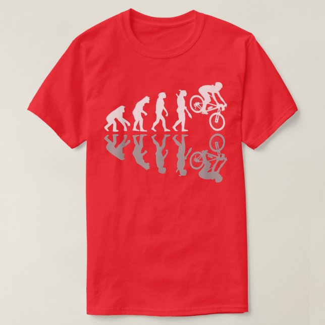 Camiseta Funny Human Evolution Downhill Mountain Bike MTB B (Diseño del anverso)