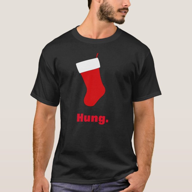 Camiseta Funny Hung Stocking Christmas T-Shirt (Anverso)