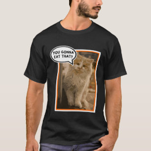 Camiseta Funny Hungry Kitty Cat Artistic