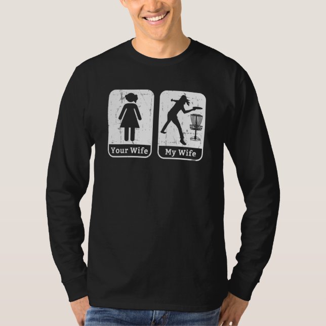 Camiseta Funny Husband Frisbee Disk Wife Disk Lover (Anverso)