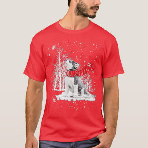 Camiseta Funny Husky Dog Christmas Tree Matching Dog Lovers