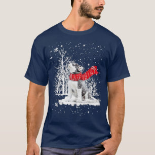 Camiseta Funny Husky Dog Christmas Tree Matching Dog Lovers