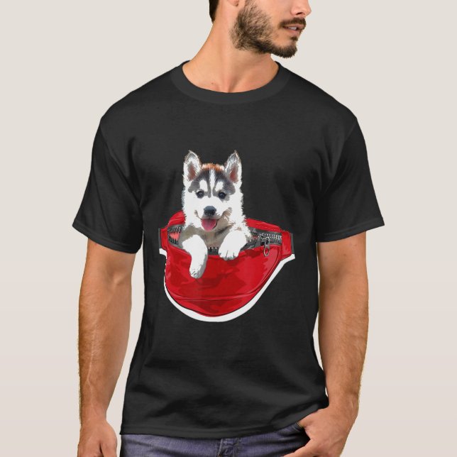 Camiseta Funny Husky Waist Pack Perro Pocket Lover Regalo (Anverso)
