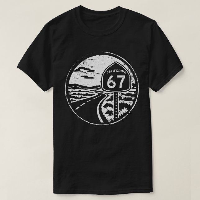 Camiseta Funny Hwy 67 - Cool California Grunge Six Seven (Diseño del anverso)
