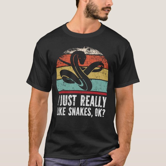Camiseta Funny I Just Really Like Snakes OK? (Anverso)