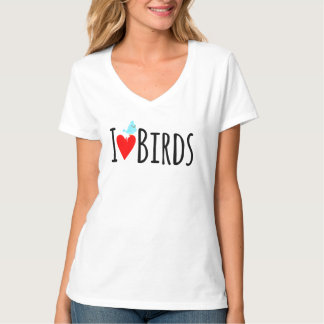Camiseta  Funny I Love Birds 