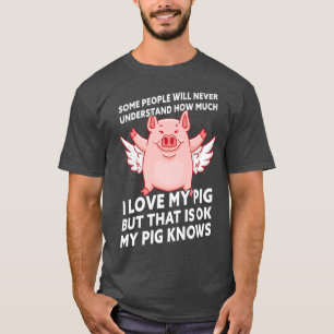 Camiseta Funny I Love My Pig Farmer Domestic Animal Pig Far