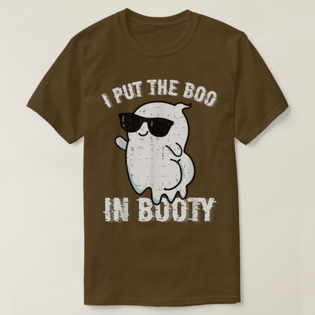 Camiseta Funny I Put The Boo In Booty Ghost Halloween Costu (Diseño del anverso)