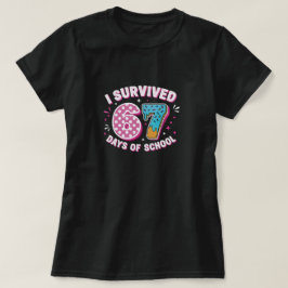 Camiseta Funny I Survived 67 Days of School Donut 6 7 Meme