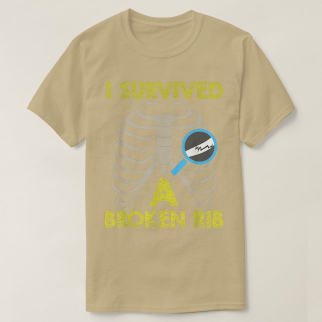 Camiseta Funny I Survived A Broken Rib  Accident Meme Quote (Diseño del anverso)