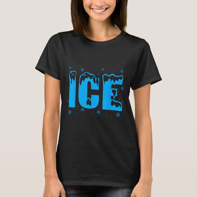 Camiseta Funny Ice Costume Halloween 2024 Family Matching  (Anverso)