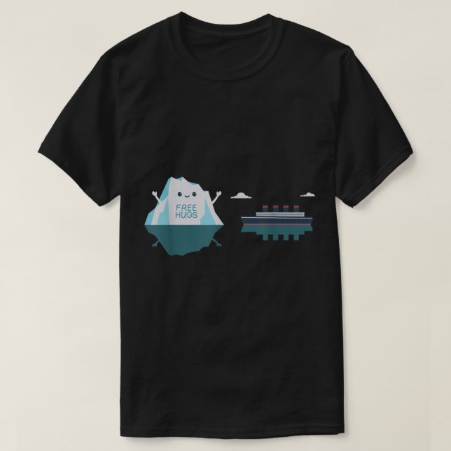 Camiseta Funny Iceberg Free Hugs Meme Design (Diseño del anverso)