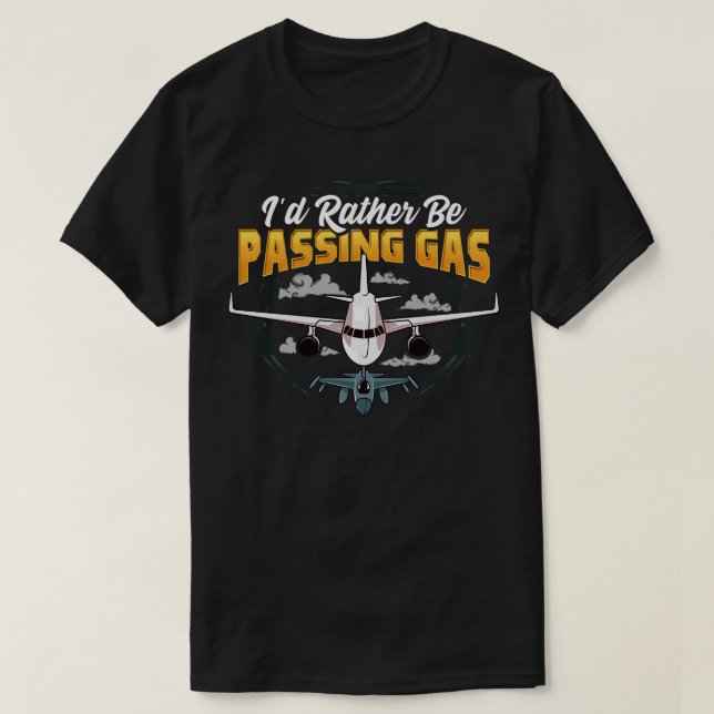 Camiseta Funny Id Prefiere Pasar El Pun Piloto Del Avión De (Diseño del anverso)
