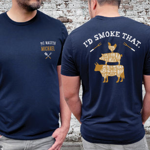 Camiseta Funny Id Smoke Ese Nombre Personalizado Navy Grill