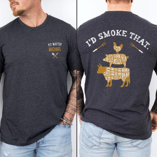 Camiseta Funny Id Smoke Ese Nombre Personalizado Papá Shirt