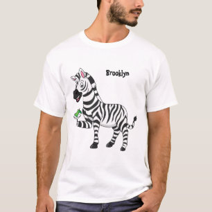 Camiseta Funny ilustracion de personalizado de cebra