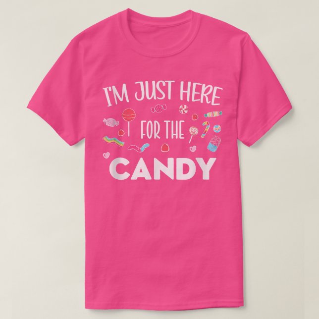 Camiseta Funny Im just here for the candy cool Easter Egg  (Diseño del anverso)