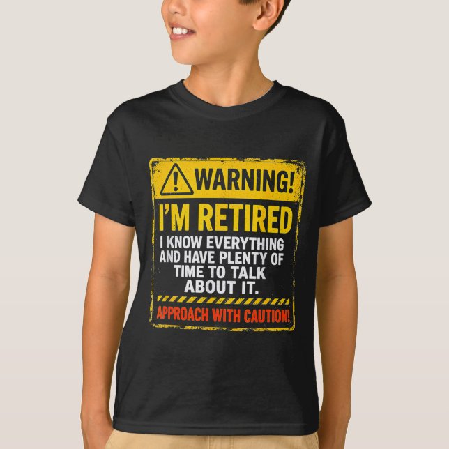 Camiseta Funny I'm Retired Approach With Caution Men Dad Gr (Anverso)