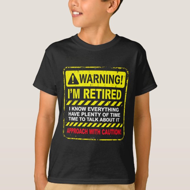 Camiseta Funny I'm Retired Approach With Caution Men Dad Gr (Anverso)