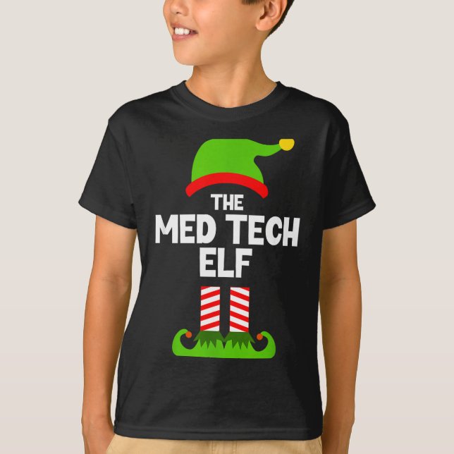 Camiseta Funny I'm The Med Tech Elf Christmas Xmas Medical  (Anverso)