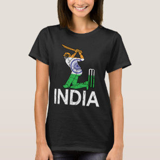 Camiseta Funny India Flag Cricket Supporters Tee Indian Cri