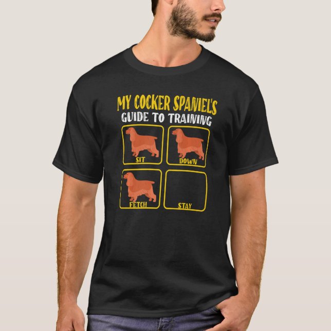Camiseta Funny inglés cocker spaniel dog guide mo (Anverso)