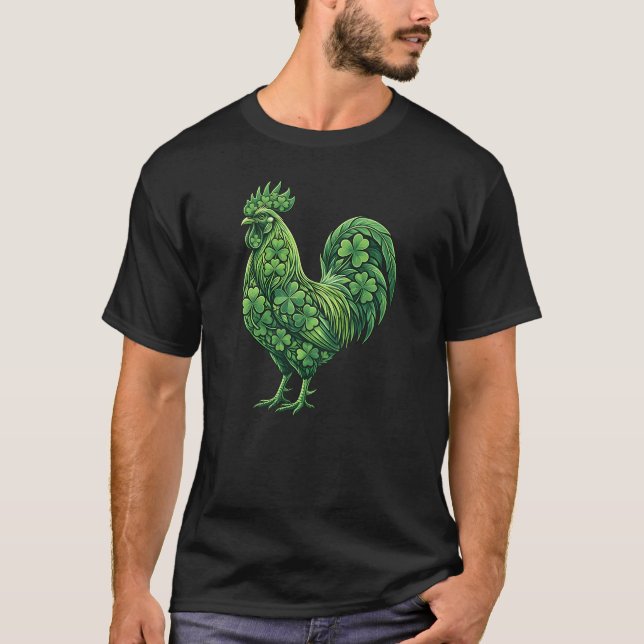 Camiseta Funny Irish Chicken Rooster St. Patrick’s  (Anverso)