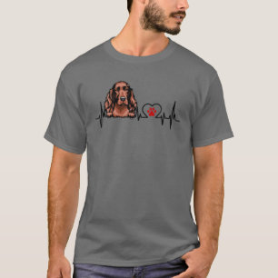 Camiseta Funny Irish Setter Heartbeat Dog Lover