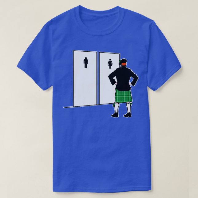 Camiseta Funny Irish St Patricks Day Kilt Ireland Toilet (Diseño del anverso)