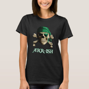 Camiseta Funny irlandés Jolly Roger Pirate Skull ARR-ISH