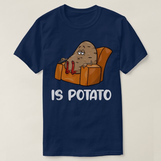 Camiseta Funny Is Potato In Television As Seen On Late Nigh (Diseño del anverso)