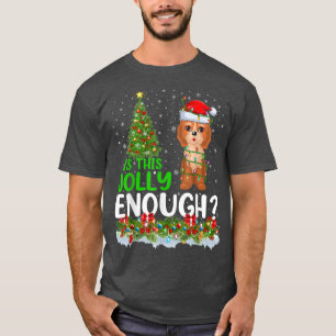 Camiseta Funny Is This Jolly Enough Santa Cockapoo Dog Chri